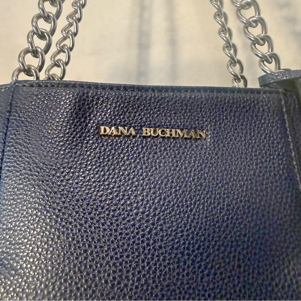 Dana Buchman Navy Leather Shoulder Bag - Picture 4 of 11